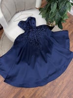 فستان سهره 3 الوان خامة ميكادو دبل كلوش تطريز خرز...