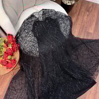 فستان اسود سهرة على بشت