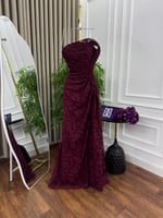 فستان سهرة دانتيل وتر جديد