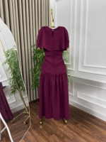 فستان العيد باربي لونين بكاب تطريز