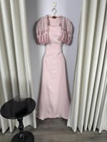 فستان جاكيت خامة باربي بتطريز يدوي فاخر - قطعة ملك...