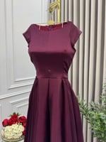 فستان العيد ناعم ميد خمري