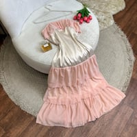 فستان العيد ذهبي على لحمي خامة تفتة استرتش على جور...