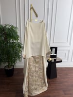 طقم "الأناقة الملكية" - تفتة حرير بتطريز هندسي فاخ...