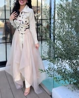 جمبسوت العيد الأبيض بتصميم فاخر وذيل أورجنزا