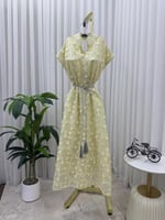 فستان " الأناقة" مطرز بتفاصيل ملكية 3الوان