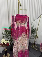 فستان "نسمة العيد" من الحرير الطبيعي ومرصع بفصوص ا...