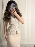 طقم باربي الراقي - جاكيت تويد كلاسيك مع تنورة ناعم...