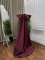 فستان سهره فخم لونين مرصع تطريز كلفه لامع