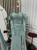 فستان سهرة سماوي خامة باربي