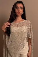 جمبسوت ملكي بكاب مطرز بالخرز - أناقة عصرية