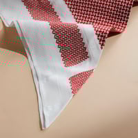 شماغ دي اكس DX خطوط بيضاء احمر ولادي