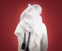 غترة رجالي ابيض مطرز