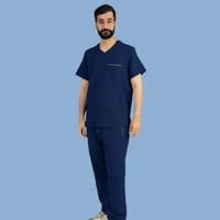 طقم (سكرب) طبي رجالي - كحلي