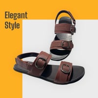 صندل رجالي جلد طبيعي كاجوال