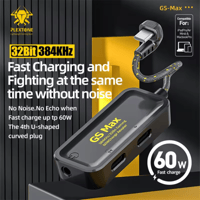 وصلة تايب سي 3in1 منفذين تايب سي للشحن والسماعة وم...