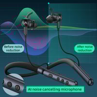 سماعة بلوتوث على الرقبة للالعاب والموسيقى وتحكم عب...