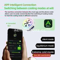 مروحة تبريد للجوال مغناطيس + مشبك وتحكم عبر التطبي...