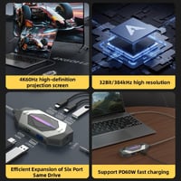 وصلة تايب سي 6in1 بهيكل المنيوم | PIVA