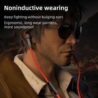 سماعة اذن سلكية محيطية للألعاب مع ازرار تحكم ومايك...