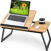 طاولة لابتوب دراسية متعددة المستويات وبفتحة كوب