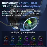 سماعة رأس بلوتوث + 2.4G محيطية للالعاب مع كرت صوت...