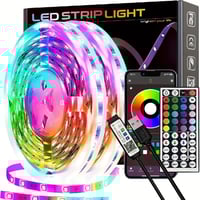 شريط اضاءة LED لاصق | بتحكم عبر الجوال و ريموت كنت...