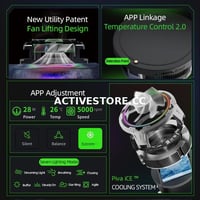 مروحة تبريد للايباد مغناطيس + مشبك وتحكم عبر التطب...