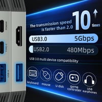 وصلة تايب سي 6in1 بهيكل المنيوم | PIVA