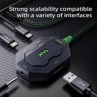 وصلة تايب سي (كوع) 4in1 تدعم 32Bit منفذ AUX ومنفذ...