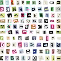 ملصقات نمط الحروف | خمس حبات