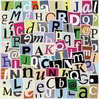 ملصقات نمط الحروف | خمس حبات