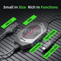 وصلة 4in1 منفذ HDMI + منفذ USB لنقل الصوت + تايب س...