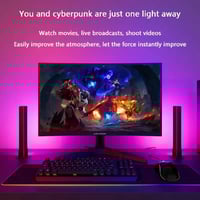 اضاءة مكتبية RGB الملونة بطول يصل حتى 25cm | حبتين...