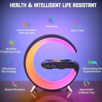 اضاءة مدمج بها سماعة و شاحن لاسلكي