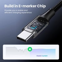 كيبل تايب سي الى تايب سي يدعم 100w قماش بطول متر و...