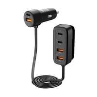 شاحن للسيارة و منصة شحن بـ6 منافذ وبقوة 90 واط | b...