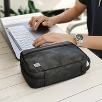 شنطة يد جلدية | أسود جيشي | WiWU Jungle Pouch