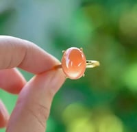 خاتم حجر عقيق احمر ( كارنيليان ) فضة عيار 925