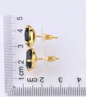 اقراط حجر عقيق الاسود ( Black Agate )