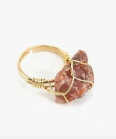 خاتم حجر عقيق احمر ( كارنيليان )