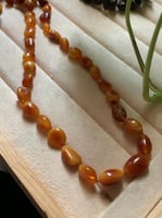 قلادة واسورة كهرمان طبيعي (Amber )