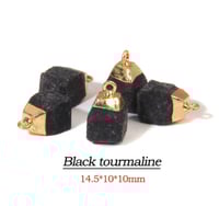 قلادة تورمالين خام (ذهبي )