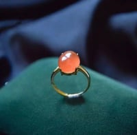 خاتم حجر عقيق احمر ( كارنيليان ) فضة عيار 925