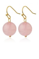 اقراط حجر روز كوارتز ( Rose Quartz )