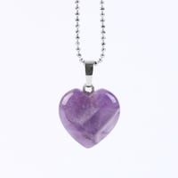 قلادة حب من حجر جشمت الامثيست ( Amethyst )