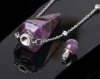 قلادة جمشت قابلة لتعبئة العود ( اميثيست )