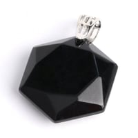 قلادة من حجر العقيق الاسود Black Agate