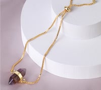 اسورة فضية مع حجر جشمت ( Amethyst )