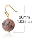 اقراط حجر روز كوارتز ( Rose Quartz )